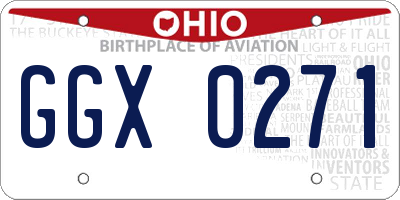 OH license plate GGX0271