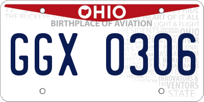 OH license plate GGX0306