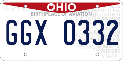 OH license plate GGX0332