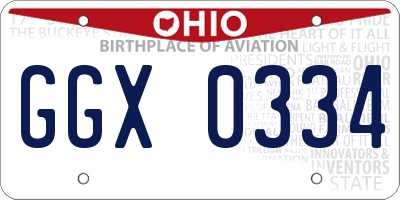 OH license plate GGX0334