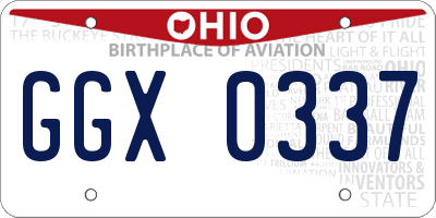 OH license plate GGX0337