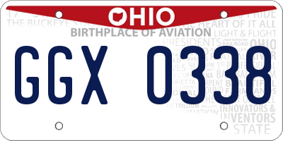 OH license plate GGX0338