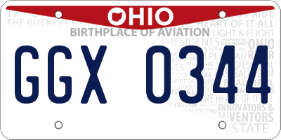 OH license plate GGX0344