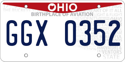 OH license plate GGX0352