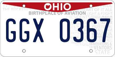 OH license plate GGX0367