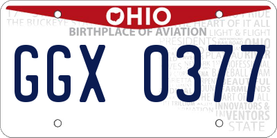 OH license plate GGX0377