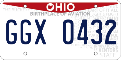 OH license plate GGX0432