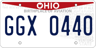 OH license plate GGX0440