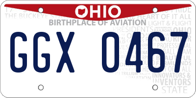 OH license plate GGX0467