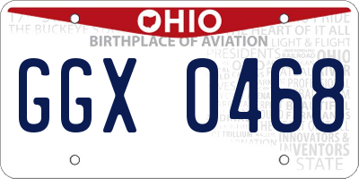 OH license plate GGX0468