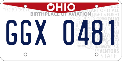 OH license plate GGX0481