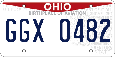 OH license plate GGX0482