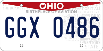 OH license plate GGX0486