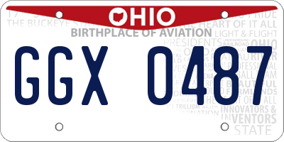 OH license plate GGX0487