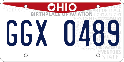 OH license plate GGX0489