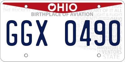OH license plate GGX0490