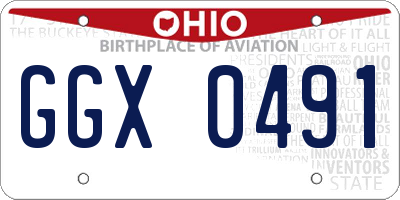 OH license plate GGX0491