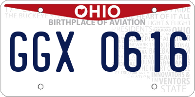 OH license plate GGX0616