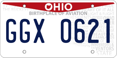 OH license plate GGX0621