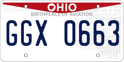 OH license plate GGX0663