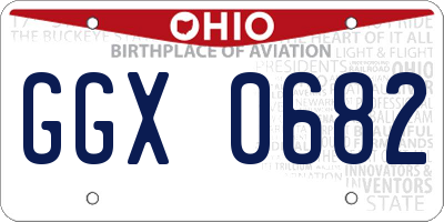 OH license plate GGX0682