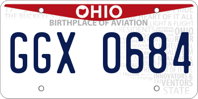 OH license plate GGX0684