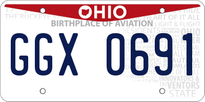 OH license plate GGX0691