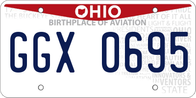 OH license plate GGX0695