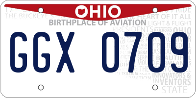 OH license plate GGX0709