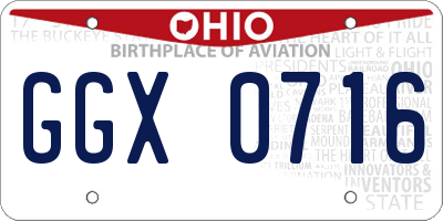 OH license plate GGX0716
