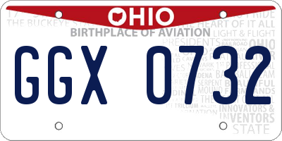 OH license plate GGX0732