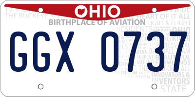 OH license plate GGX0737