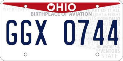 OH license plate GGX0744