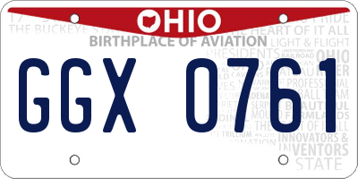 OH license plate GGX0761