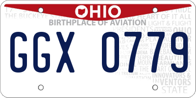 OH license plate GGX0779