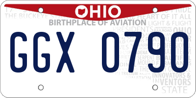 OH license plate GGX0790