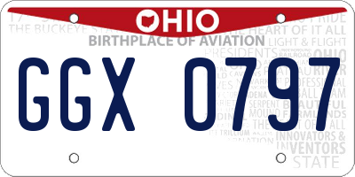 OH license plate GGX0797