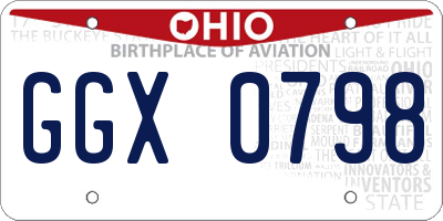 OH license plate GGX0798