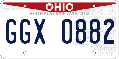 OH license plate GGX0882
