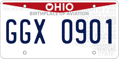 OH license plate GGX0901