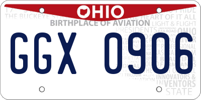 OH license plate GGX0906