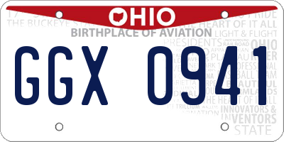 OH license plate GGX0941