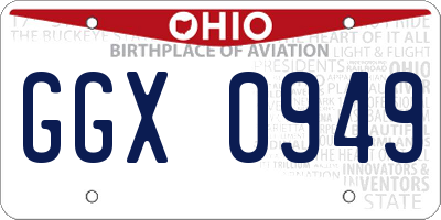 OH license plate GGX0949
