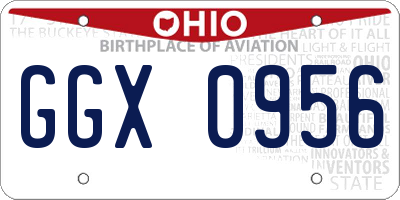 OH license plate GGX0956