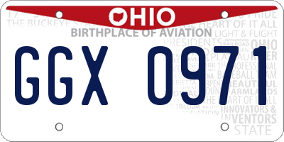OH license plate GGX0971