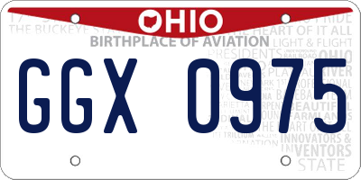 OH license plate GGX0975