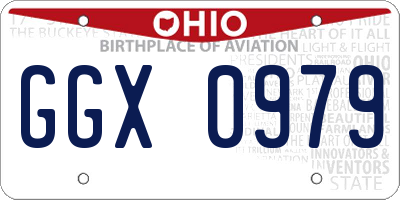 OH license plate GGX0979