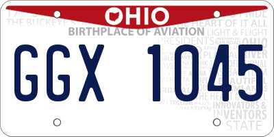 OH license plate GGX1045