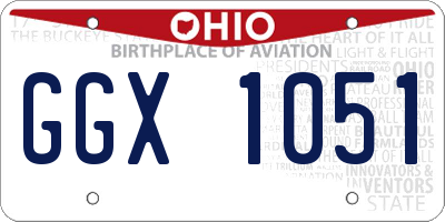 OH license plate GGX1051