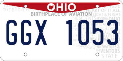 OH license plate GGX1053